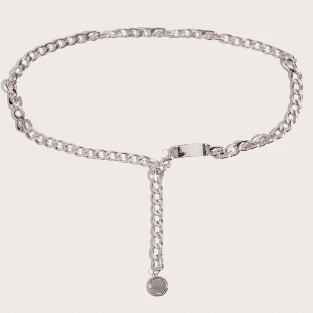 Metallic Decor Chain Belt